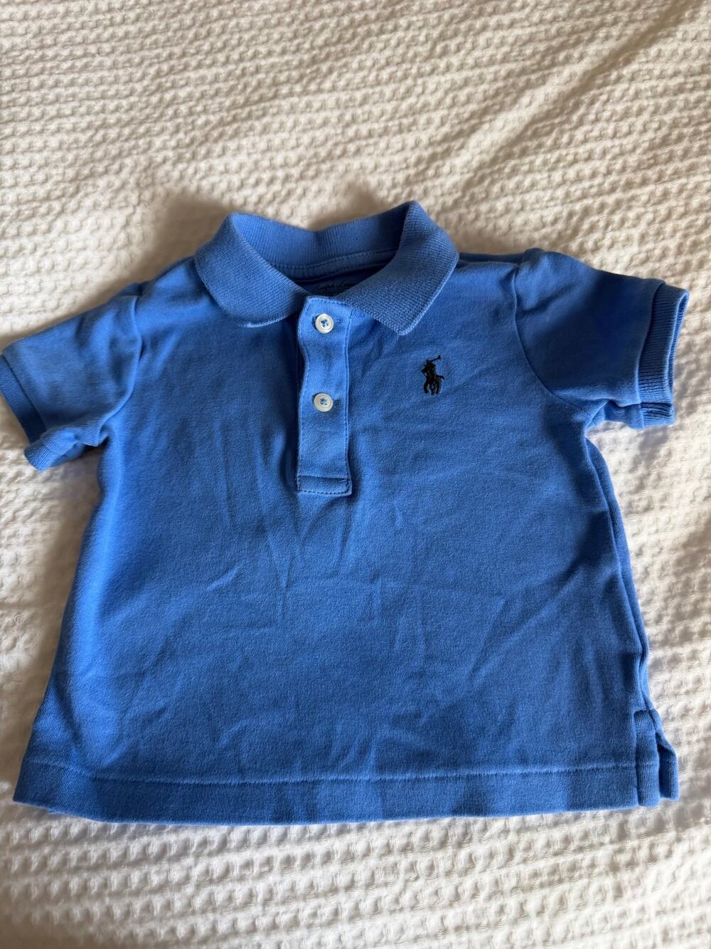 Polo Ralph Lauren Baby Boys Blue Polo Shirt Pony Logo Size 6M